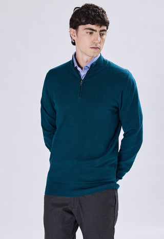 Mock Neck Sweater With Zip