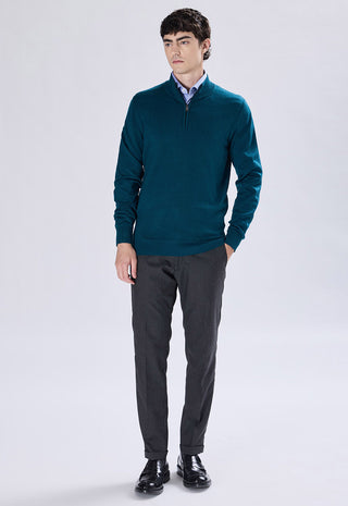 Mock Neck Sweater With Zip