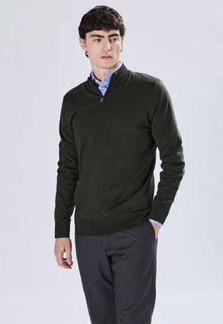 Mock Neck Sweater With Zip