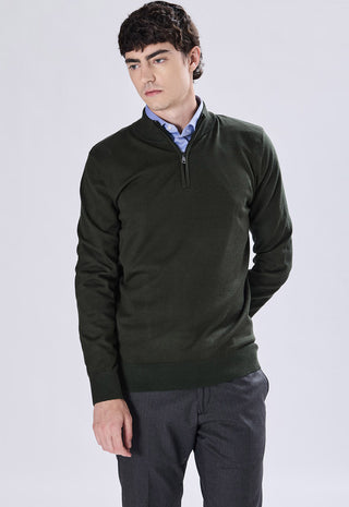 Mock Neck Sweater With Zip