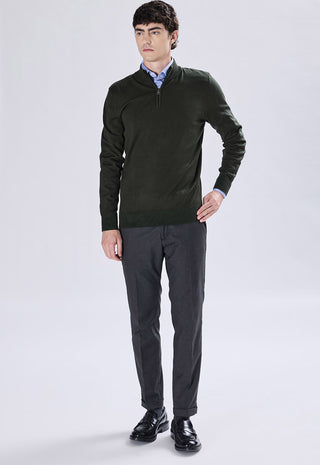 Mock Neck Sweater With Zip