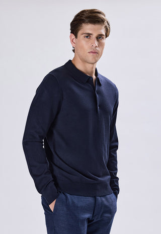 Long Sleeve Button Polo Shirt