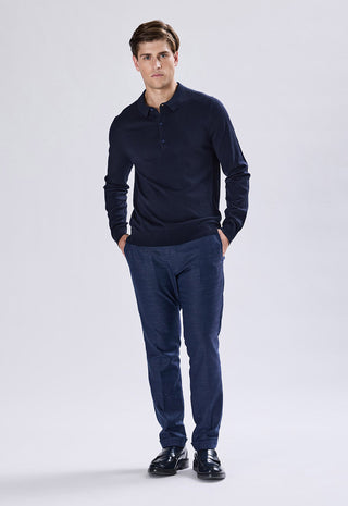 Long Sleeve Button Polo Shirt