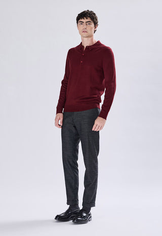Long Sleeve Button Polo Shirt