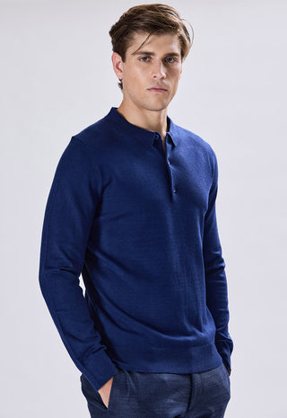 Long Sleeve Button Polo Shirt