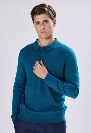 Long Sleeve Button Polo Shirt