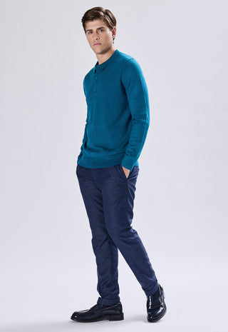 Long Sleeve Button Polo Shirt