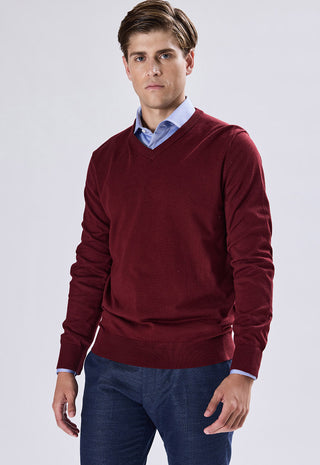 Maglia Scollo V|Colore:Bordeaux