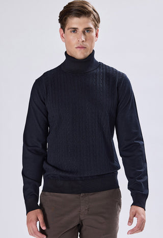 Cable Knit Turtleneck Sweater