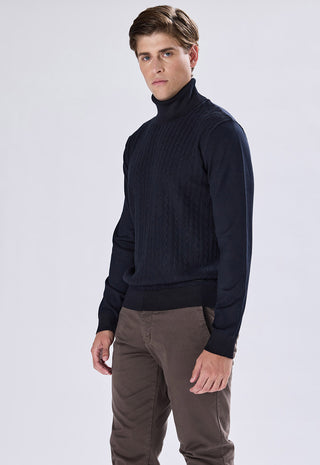 Cable Knit Turtleneck Sweater
