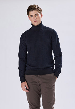 Cable Knit Turtleneck Sweater