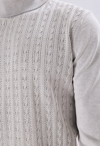 Cable Knit Turtleneck Sweater