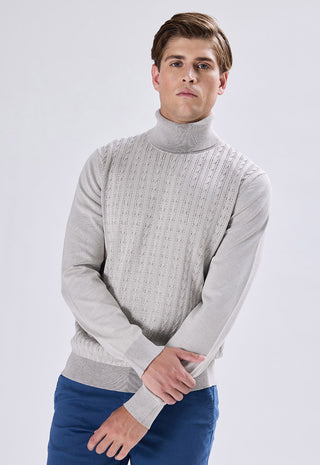 Cable Knit Turtleneck Sweater