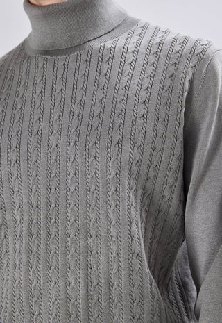 Cable Knit Turtleneck Sweater