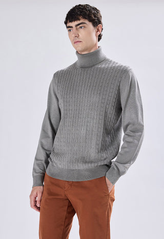 Cable Knit Turtleneck Sweater