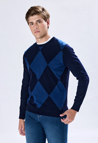 Argyle Crew Neck Sweater