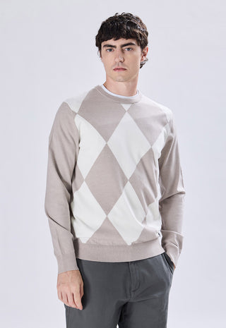 Argyle Crew Neck Sweater