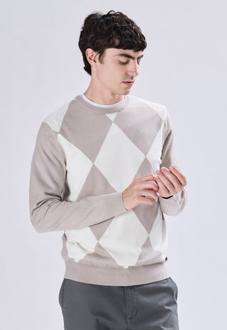 Argyle Crew Neck Sweater