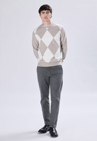 Argyle Crew Neck Sweater