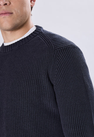 100% Cotton Stone Wash Crew Neck Sweater
