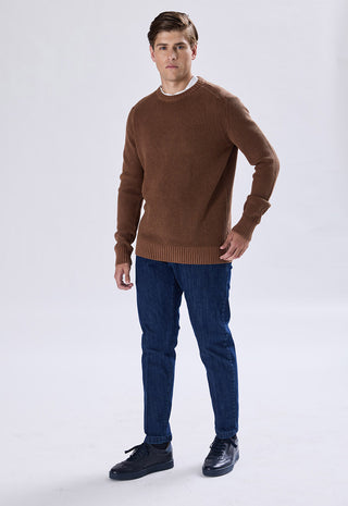 100% Cotton Stone Wash Crew Neck Sweater