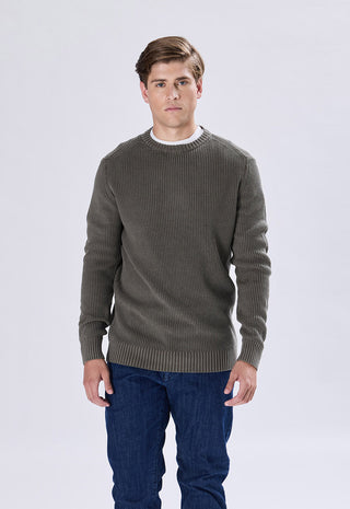 100% Cotton Stone Wash Crew Neck Sweater