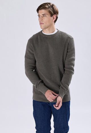 100% Cotton Stone Wash Crew Neck Sweater