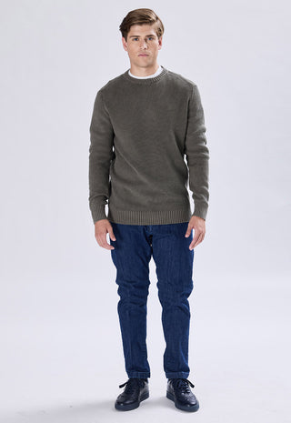 100% Cotton Stone Wash Crew Neck Sweater