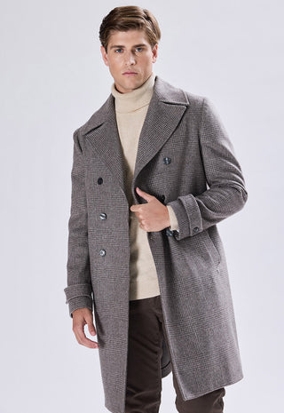 Cappotto Doppiopetto Check a Quadri