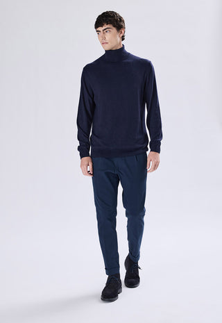 Dolcevita Uomo in Cashmere a Maniche Lunghe|Colore:Blu