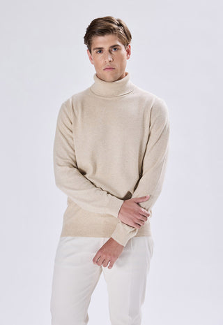 Dolcevita Uomo in Cashmere a Maniche Lunghe|Colore:Ecru