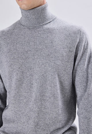 Dolcevita Uomo in Cashmere a Maniche Lunghe|Colore:Grigio melange
