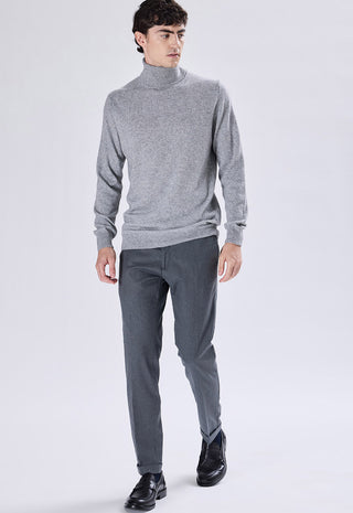 Dolcevita Uomo in Cashmere a Maniche Lunghe|Colore:Grigio melange