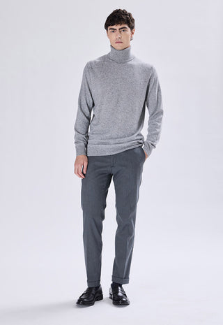 Dolcevita Uomo in Cashmere a Maniche Lunghe|Colore:Grigio melange
