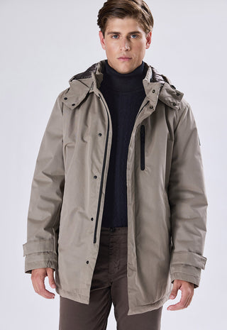 Parka in Caldo Cotone con Cappuccio |Colore:Sabbia