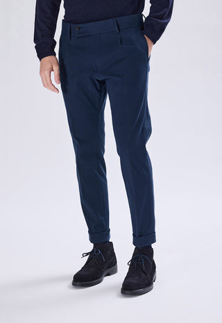 Pantalone Chino con Pinces|Colore:Blu