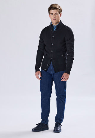 Maglia Cardigan Collo Alto