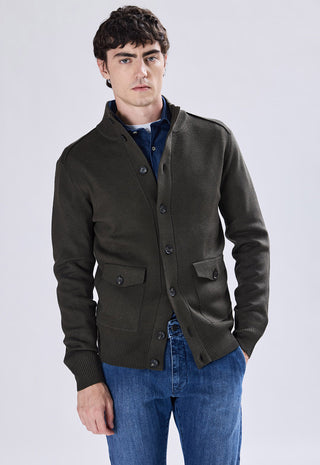 Maglia Cardigan Collo Alto