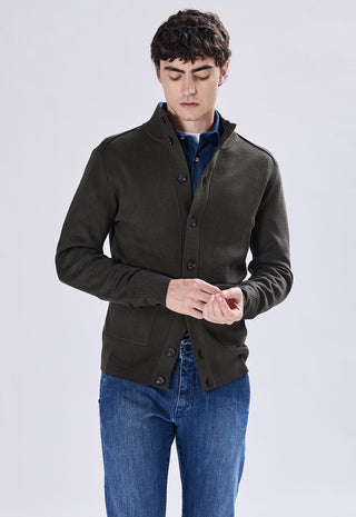 Maglia Cardigan Collo Alto