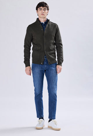Maglia Cardigan Collo Alto