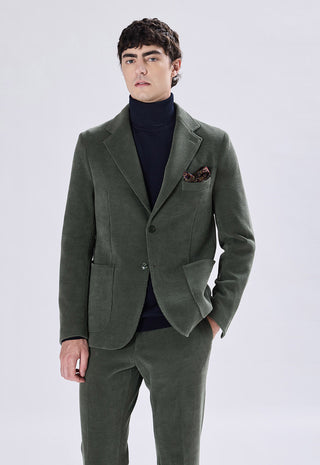 Blazer Monopetto in Velluto a Coste