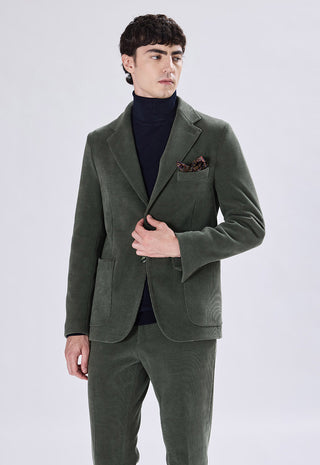 Blazer Monopetto in Velluto a Coste