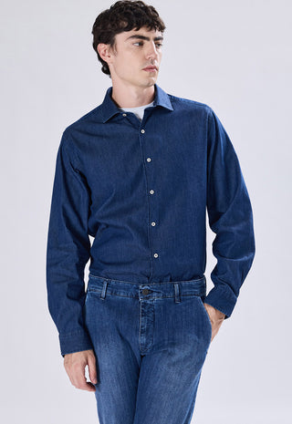 Camicia in Denim Regular Fit|Colore:Denim scuro