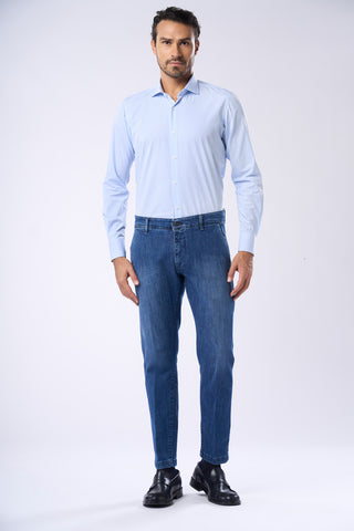 Camicia Pattern a Righe Slim Fit