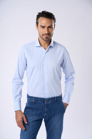Camicia Pattern a Righe Slim Fit