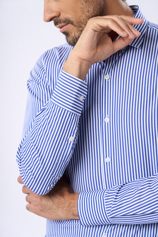 Camicia Pattern a Righe Slim Fit