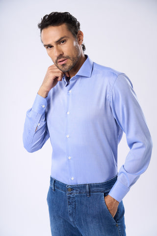 Regular shirt in micro weave