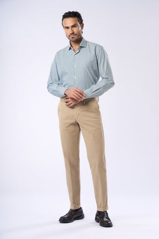 Slim Fit Satin Chino Trousers