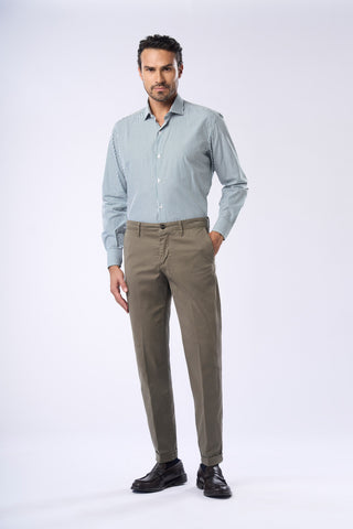 Slim Fit Satin Chino Trousers