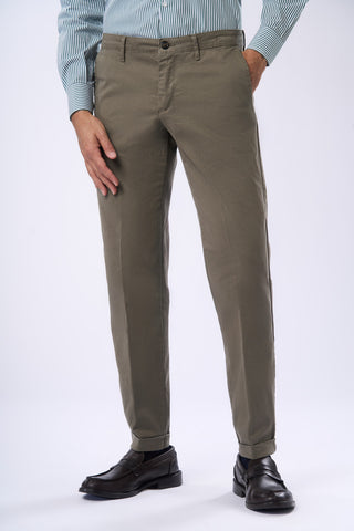 Slim Fit Satin Chino Trousers